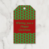 キュートなクリスマスビーとポインセチアカスタム花 ギフトタグ (裏面)