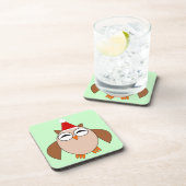 キュートなクリスマスフクロウのコースター コースター (右側)