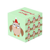 キュートなクリスマスフクロウカスタムルのフォトキューブ フォトキューブ (裏面アングル)