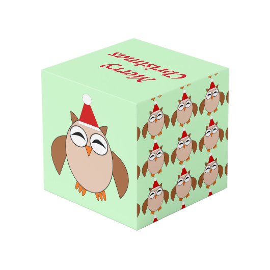 キュートなクリスマスフクロウカスタムルのフォトキューブ フォトキューブ (裏面アングル)