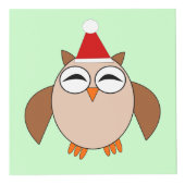 キュートなクリスマスフクロウカスタムルのフォトキューブ フォトキューブ (正面)