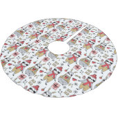 キュートなクリスマスブラシ仕上げポリエステルのツリースカート ブラッシュドポリエステルツリースカート (アングル)