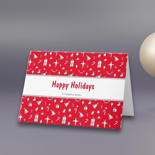 キュートなクリスマスプレゼントとスター図解入りの、写真付きのズ カード