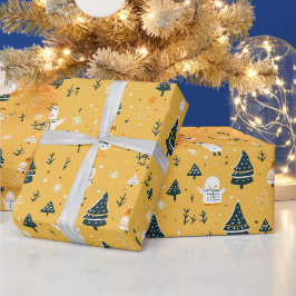 キュートなクリスマスプレゼントの包装紙 ラッピングペーパー