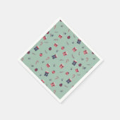 キュートなクリスマスプレゼントオーナメントパターン スタンダードカクテルナプキン (角)