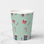 キュートなクリスマスプレゼントオーナメントパターン 紙コップ (右)