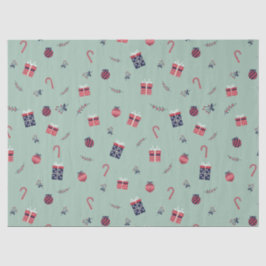 キュートなクリスマスプレゼントオーナメントパターン 薄葉紙