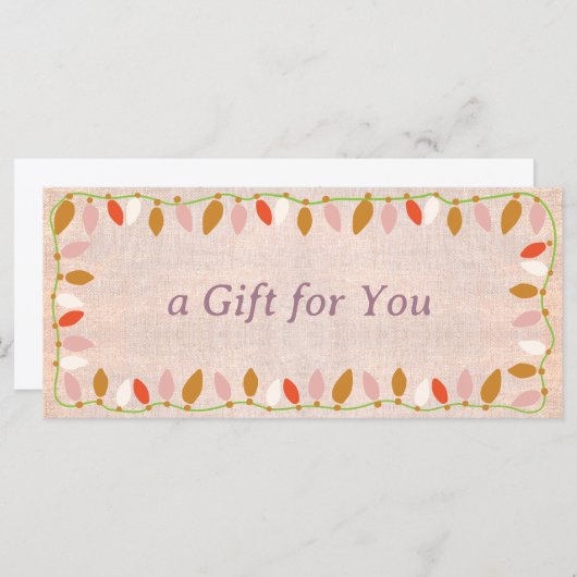 キュートなクリスマスプレゼント証明書 (正面/裏面)