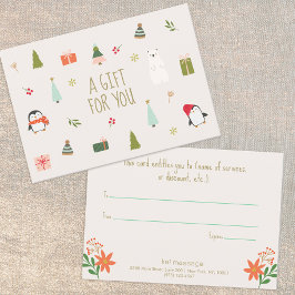 キュートなクリスマスプレゼント証明書