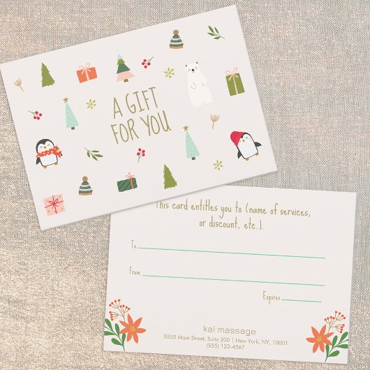 キュートなクリスマスプレゼント証明書