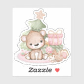 キュートなクリスマスベアービニールシール シール (シート)