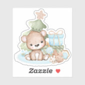 キュートなクリスマスベアービニールシール シール (シート)