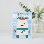 キュートなクリスマスベア季節のごあいさつ ポストカード (スタンド正面)