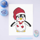 キュートなクリスマスペンギンフライヤー チラシ (シングル)