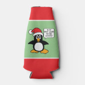 キュートなクリスマスペンギン良くするには遅すぎる ボトルクーラー (正面)