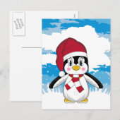 キュートなクリスマスペンギン葉書 シーズンポストカード (正面/裏面)