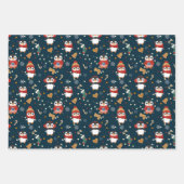 キュートなクリスマスペンギン ラッピングペーパーシート (正面)