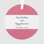 キュートなクリスマスホットココアとクッキーの水色 オーナメント (裏面)