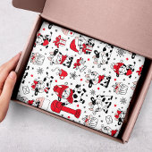 キュートなクリスマスホリデー牛のギフトパターモダンン 薄葉紙