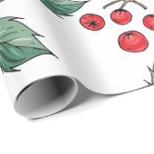 キュートなクリスマスホリ葉ーズとベリー ラッピングペーパー (ロールコーナー)