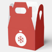 キュートなクリスマスボール赤お願い箱 フェイバーボックス (オープン)