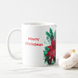キュートなクリスマスポインセチアPupコーヒーティーカップ コーヒーマグカップ