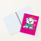 キュートなクリスマスポーラーベアのフェスティバルセーター ノートブック (内部)