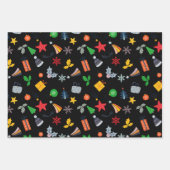 キュートなクリスマスモチーフ ラッピングペーパーシート (正面3)