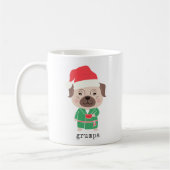 キュートなクリスマスモーニングコーヒーブルドグレンパ コーヒーマグカップ (左)