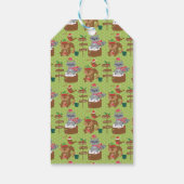 キュートなクリスマスラクーンとリス&スノーフレーク ギフトタグ (裏面)