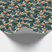 キュートなクリスマスラッピング紙とフェスティバル猫 ラッピングペーパー (角)