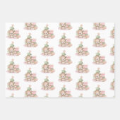 キュートなクリスマスラッピング紙シート ラッピングペーパーシート (正面)