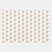 キュートなクリスマスラッピング紙シート ラッピングペーパーシート (正面2)