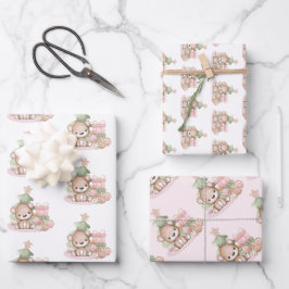 キュートなクリスマスラッピング紙シート ラッピングペーパーシート