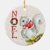 キュートなクリスマスリス セラミックオーナメント (裏面)