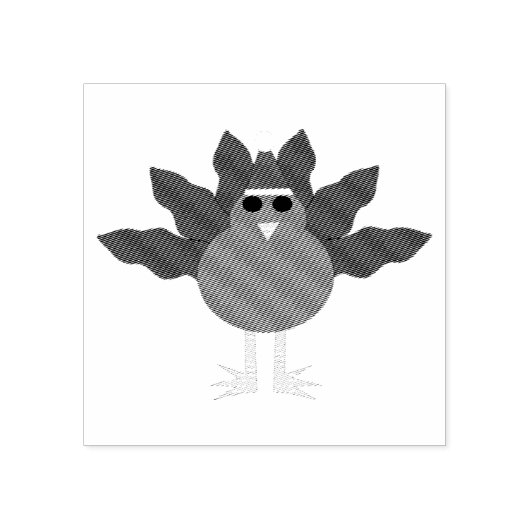 キュートなクリスマス七面鳥の木のアートスタンプ ラバースタンプ (インプリント)