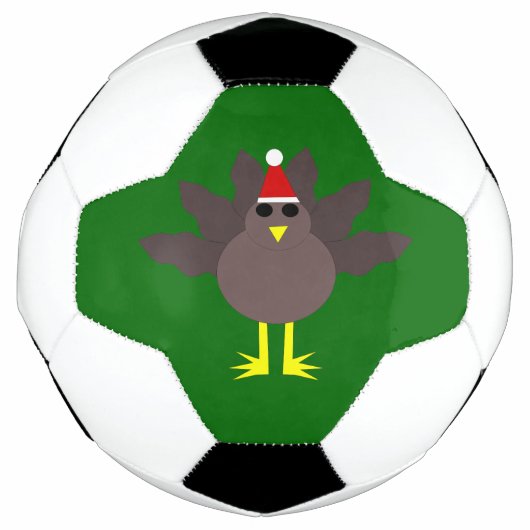 キュートなクリスマス七面鳥サッカーボール サッカーボール (正面)