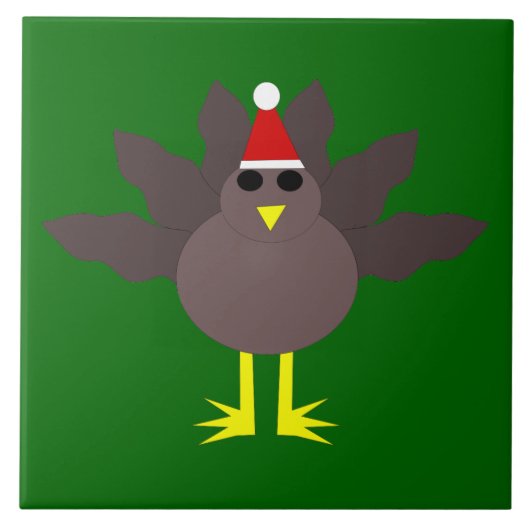 キュートなクリスマス七面鳥タイル タイル (正面)