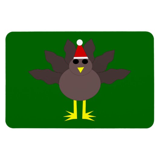 キュートなクリスマス七面鳥マグネット マグネット (横)