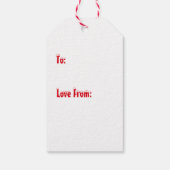 キュートなクリスマス恐竜キッズホワイト ギフトタグ (裏面)