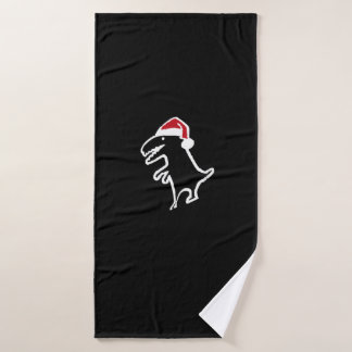 キュートなクリスマス恐竜ツリーレックスクリスマスDino. バスタオル