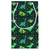 キュートなクリスマス恐竜 スモールペーパーバッグ (裏面)