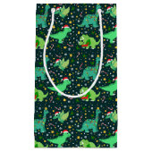 キュートなクリスマス恐竜 スモールペーパーバッグ (正面)