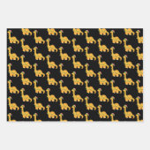 キュートなクリスマス恐竜 ラッピングペーパーシート (正面)