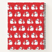 キュートなクリスマス極ベアーズレッドパーソナライズされた ノートブック (裏面)