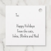 キュートなクリスマス猫とプレゼントラベル フェイバータグ (裏面)