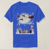 キュートなクリスマス猫のコスチューム男性へギフトと女性 Tシャツ (デザイン正面)