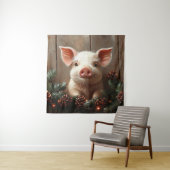 キュートなクリスマス素朴ピ絵を描グ タペストリー (インサイチュ)