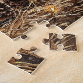 キュートなクリスマス素朴ラム絵を描ズ ジグソーパズル (側面)