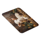 キュートなクリスマス素朴ラム絵を描ズ マグネット (右側)